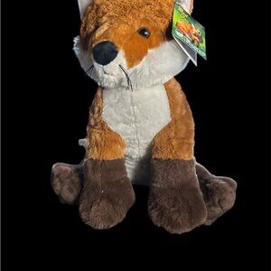 NWT Large Sitting Red Fox Plush Toy 15.5 inch by Fiesta - Super Soft